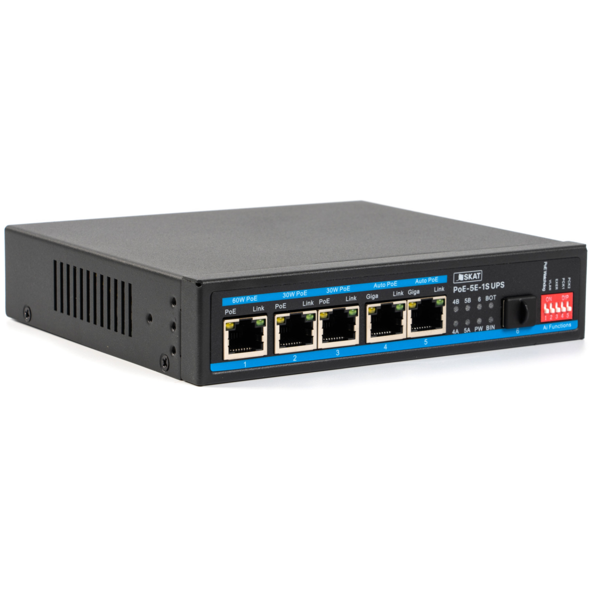 Коммутатор (свитч) Бастион SKAT PoE-UPS-5E-1S - фото 2