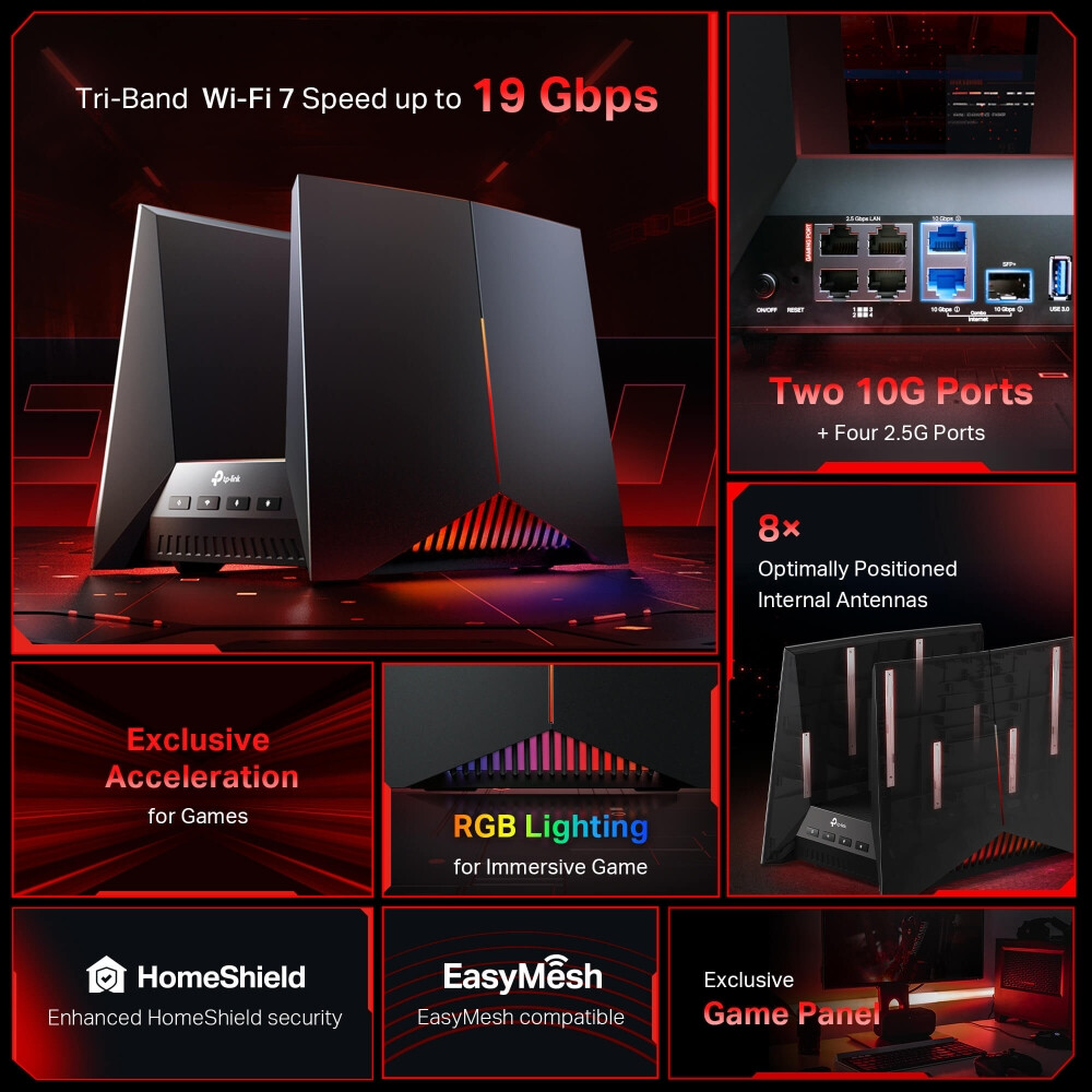 Wi-Fi маршрутизатор (роутер) TP-Link Archer GE800 - фото 5