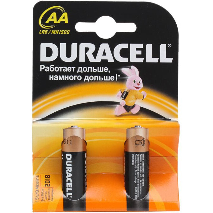 Батарейка Duracell Basic (AA, 2 шт.)