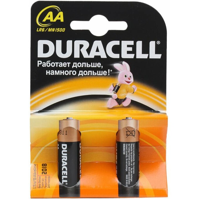 Батарейка Duracell Basic (AA, Alkaline, 2 шт) - LR6-2BL