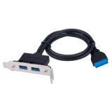Задняя панель портов Cablexpert CC-USB3-RECEPTACLE-LP