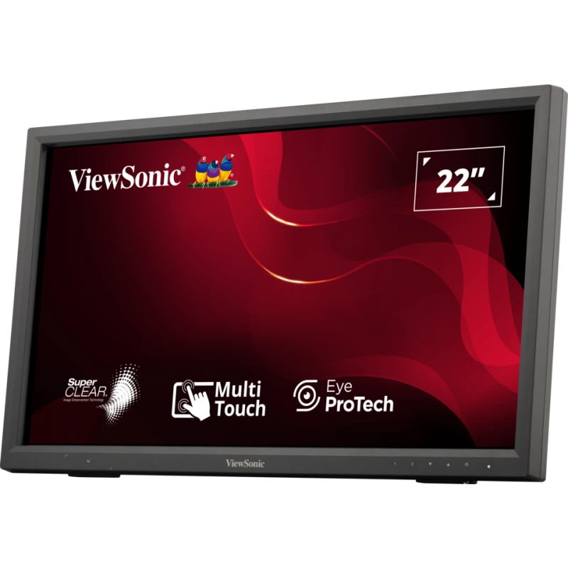 Монитор 21.5' ViewSonic TD2223 VA 1920x1080, 75 Гц, 6.5 мс, 16:9, 250 кд/м², VGA, DVI-D, HDMI 1.4, DP, USB Hub (2×USB 2.0), 3.5 Jack, аудиовход, динамики (2×2 Вт), сенсорный экран (IR Touch), черный, фото2