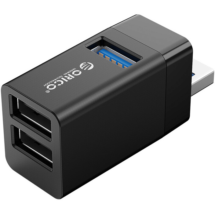 USB-концентратор Orico Mini 3-in-1 USB HUB - ORICO-MINI-U32L-BK-BP