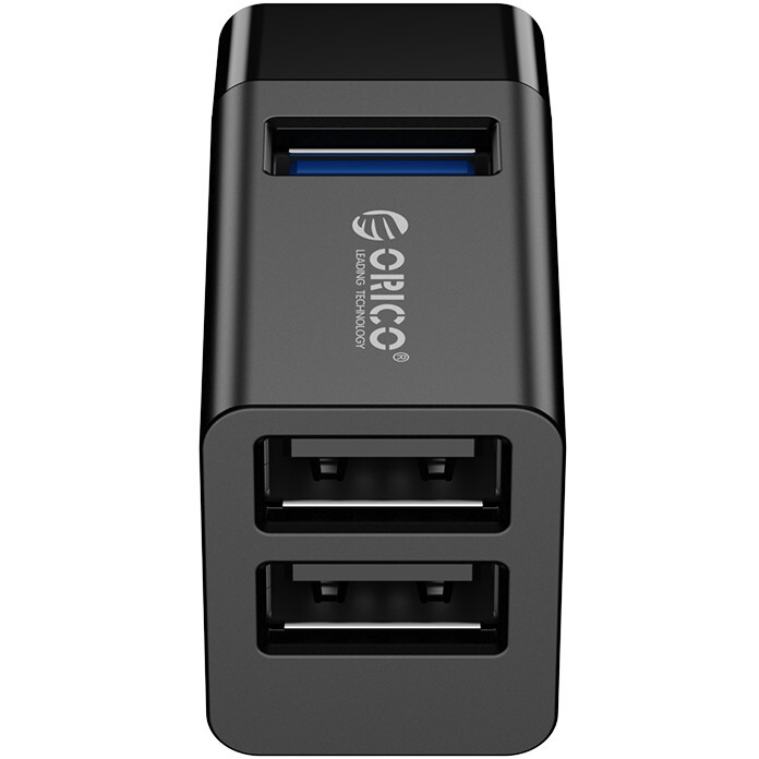 USB-концентратор Orico Mini 3-in-1 USB HUB - ORICO-MINI-U32L-BK-BP - фото 2