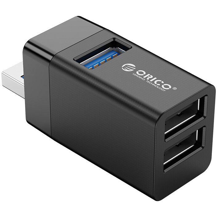 USB-концентратор Orico Mini 3-in-1 USB HUB - ORICO-MINI-U32L-BK-BP - фото 5