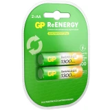Аккумулятор GP ReEnergy (AA, 1300mAh, 2 шт.) (130AAHCRGY-2CRCB2) (4891199231940)