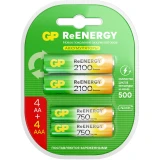 Аккумулятор GP ReEnergy (AA+AAA, 2000/750mAh, 4 шт.) (4891199232060)