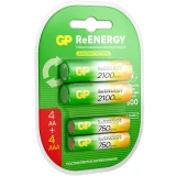 Аккумулятор GP ReEnergy (AA+AAA, 2000/750mAh, 4 шт.) (4891199232060)