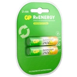 Аккумулятор GP ReEnergy (AA, 2000mAh, 2 шт.) (210AAHCRGY-2CRCB2) (4891199232039)