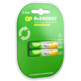 Аккумулятор GP ReEnergy (AAA, 750mAh, 2 шт.) (75AAAHCRGY-2CRCB2) (4891199232602)
