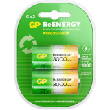 Аккумулятор GP ReEnergy (C, 3000mAh, 2 шт.) (300CHCRGY-2CRCB2) (4891199233821)