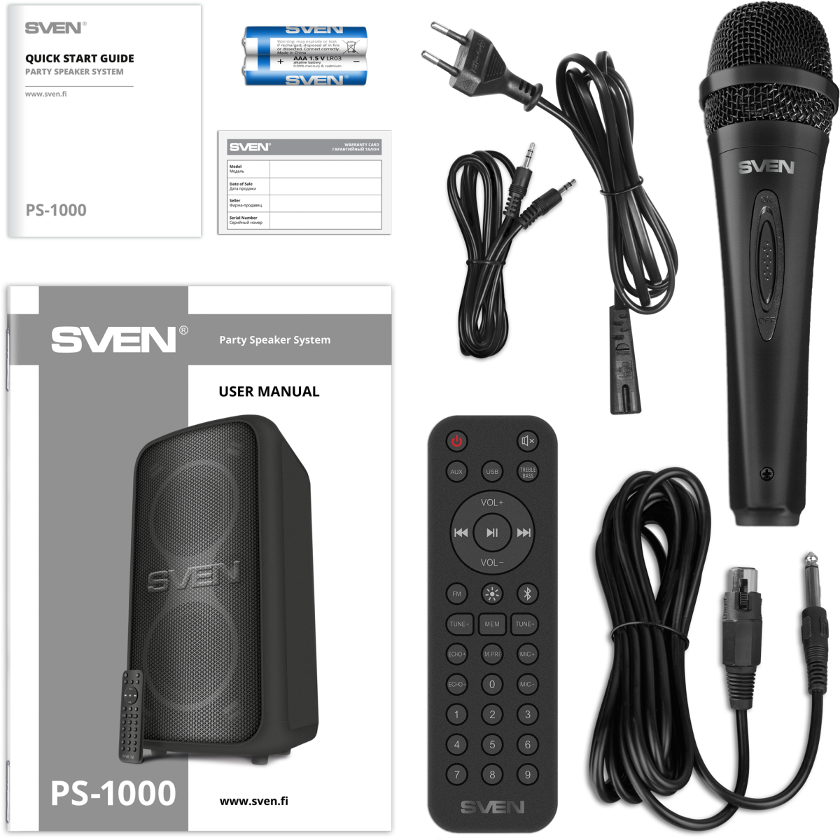 Портативная акустика Sven PS-1000 Black - SV-022686 - фото 14