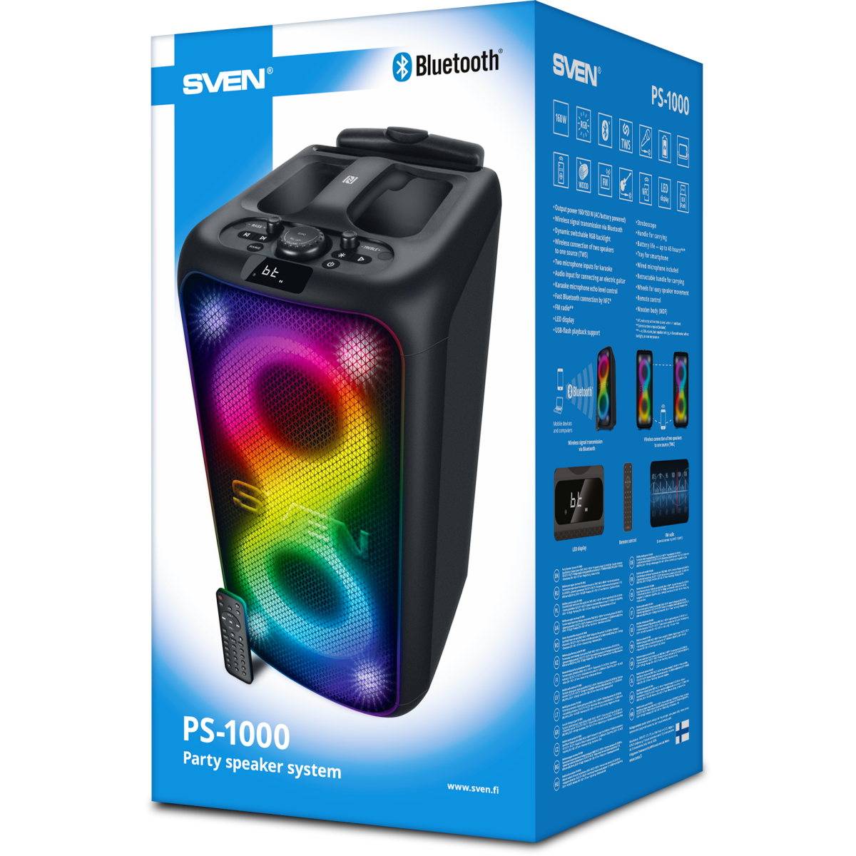 Портативная акустика Sven PS-1000 Black - SV-022686 - фото 16