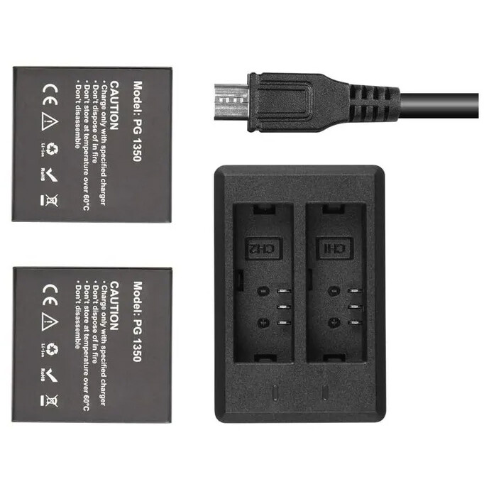 Аккумулятор + зарядное устройство AKASO SYZ0085-BK