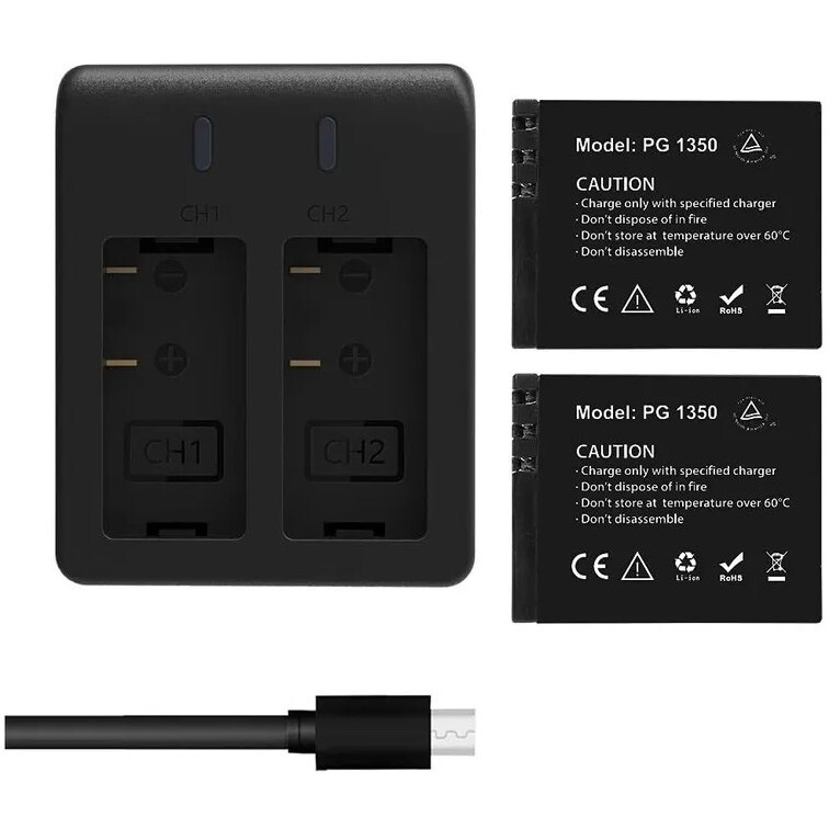 Аккумулятор + зарядное устройство AKASO SYZ0111-BK
