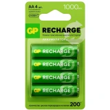 Аккумулятор GP Recharge (AA, 1000mAh, 4 шт.) (100AAHCV-2CRSBC4) (4891199233289)