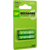 Аккумулятор GP Recharge (AAA, 400mAh, 2 шт.) (40AAAHCV-2CRSBC2) (4891199233296)
