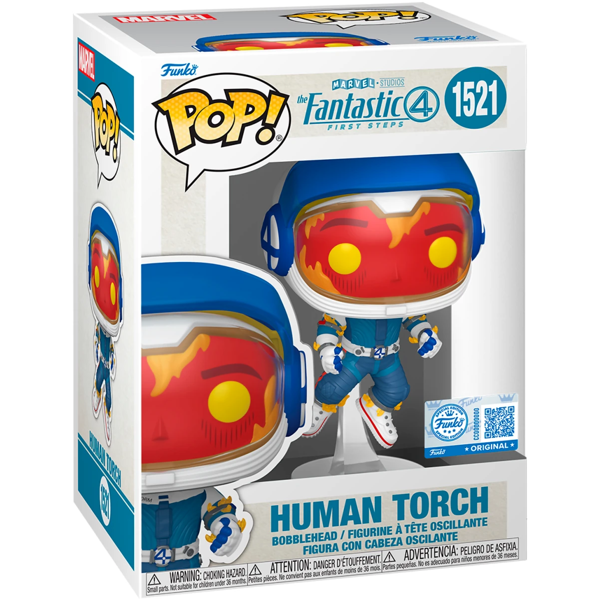 Фигурка Funko POP! Bobble Marvel Fantastic Four FF Human Torch (85358) - фото 2