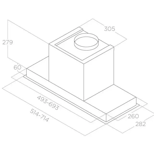 Вытяжка Elica Hidden 2.0 BL MAT/A/72 - PRF0197747 - фото 2