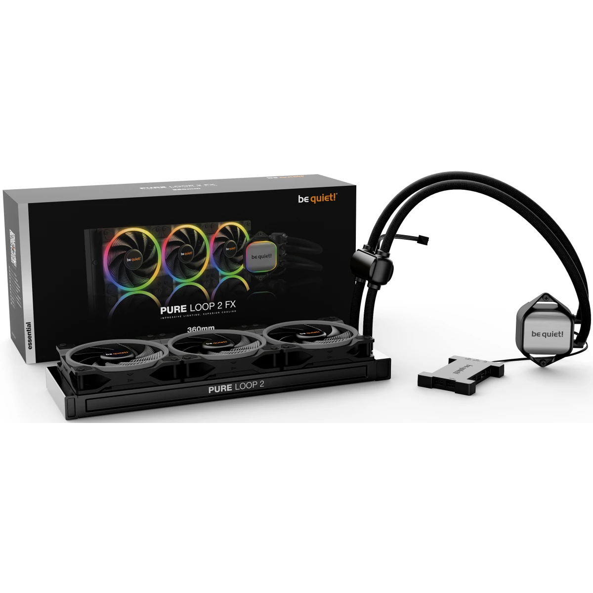 Система жидкостного охлаждения Be Quiet Pure Loop 2 FX Black 360mm - BW015 - фото 5