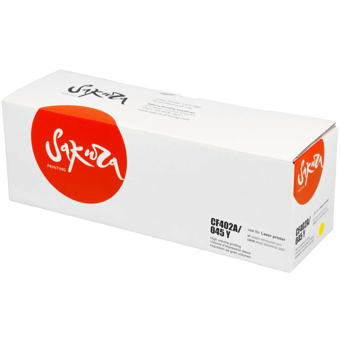 Картридж Sakura SACF402A/045Y Yellow