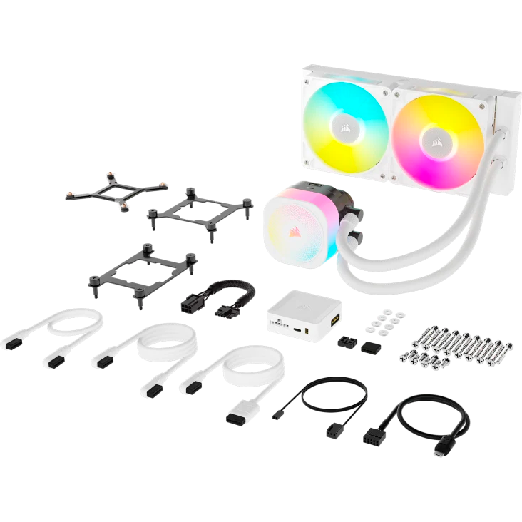 Система жидкостного охлаждения Corsair iCUE LINK TITAN 240 RX RGB White (CW-9061020-WW) - фото 4