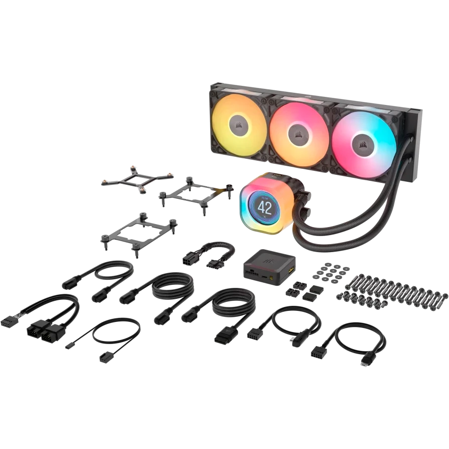 Система жидкостного охлаждения Corsair iCUE LINK TITAN 360 RX LCD Black (CW-9061023-WW) - фото 5