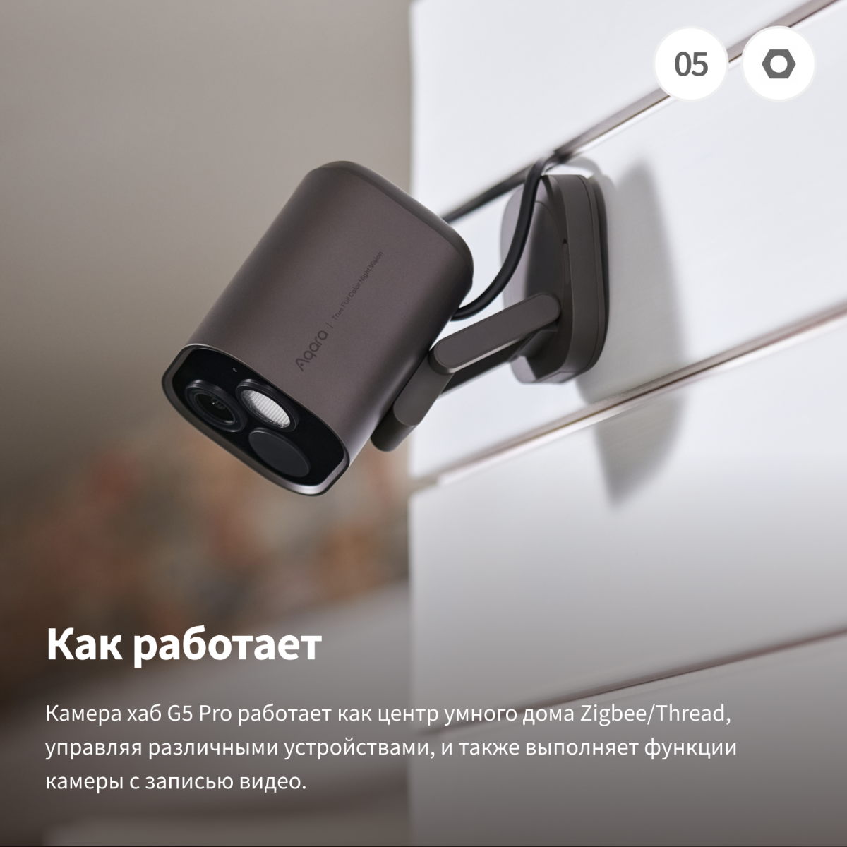 Умная камера Aqara G5 Pro WI-FI White - CH-C07D_WH - фото 6