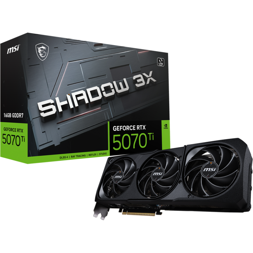 Видеокарта NVIDIA GeForce RTX 5070 Ti MSI 16Gb (RTX 5070 Ti 16G SHADOW 3X) - фото 7