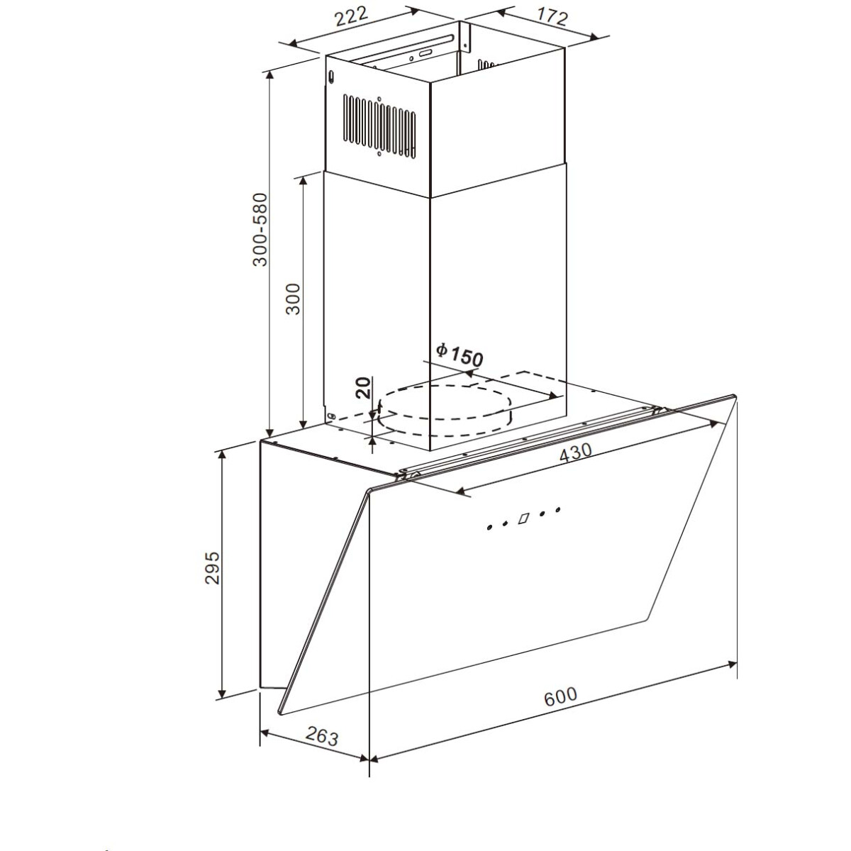 Вытяжка Weissgauff Zibal 60 BLX Sensor - 430904 - фото 8