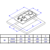 Газовая варочная панель Weissgauff HGG 320 BGL (436123)