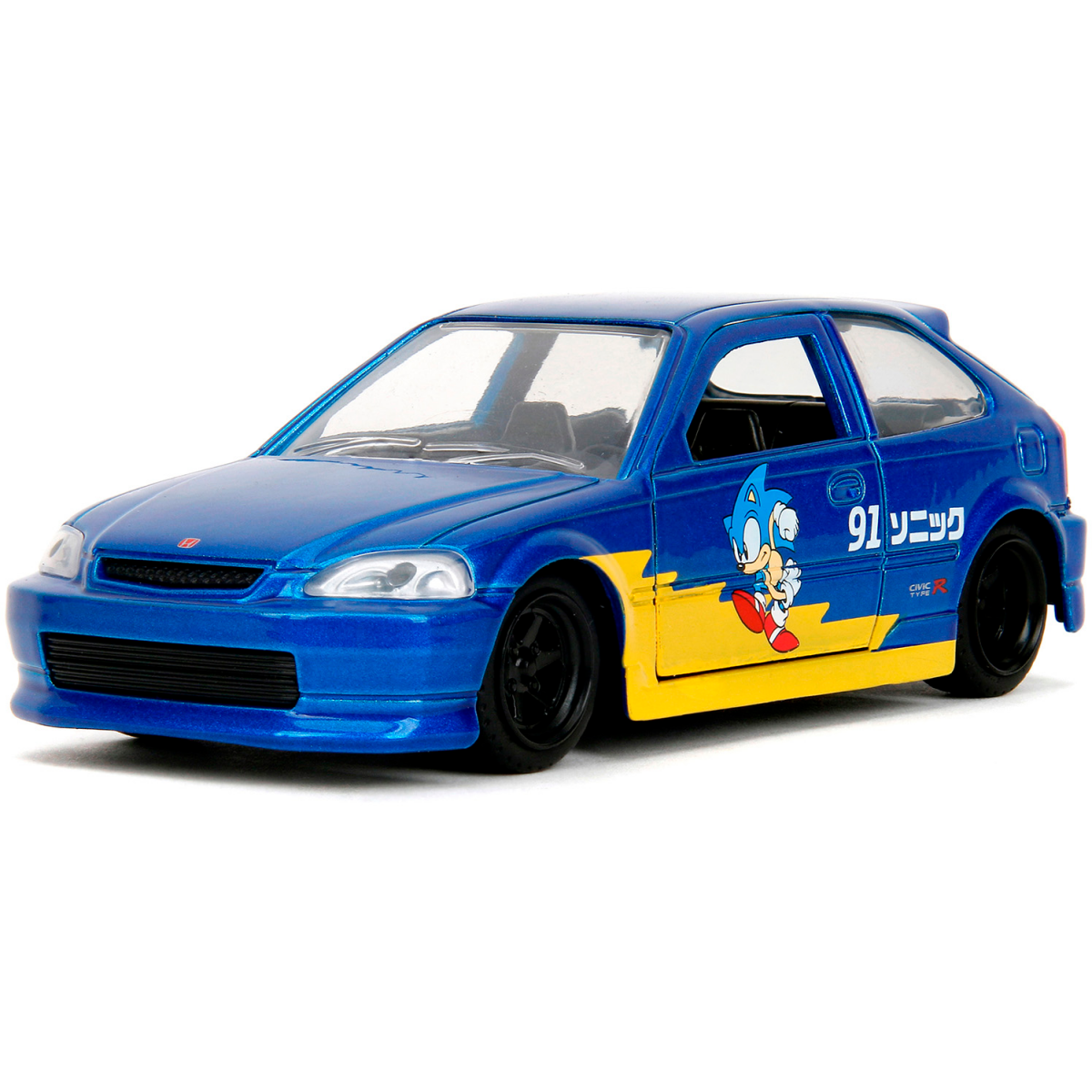 Коллекционная модель Jada Toys Hollywood Rides 1:32 Sonic the Hedgehog 1997 Honda Civic Type-R - 354B2