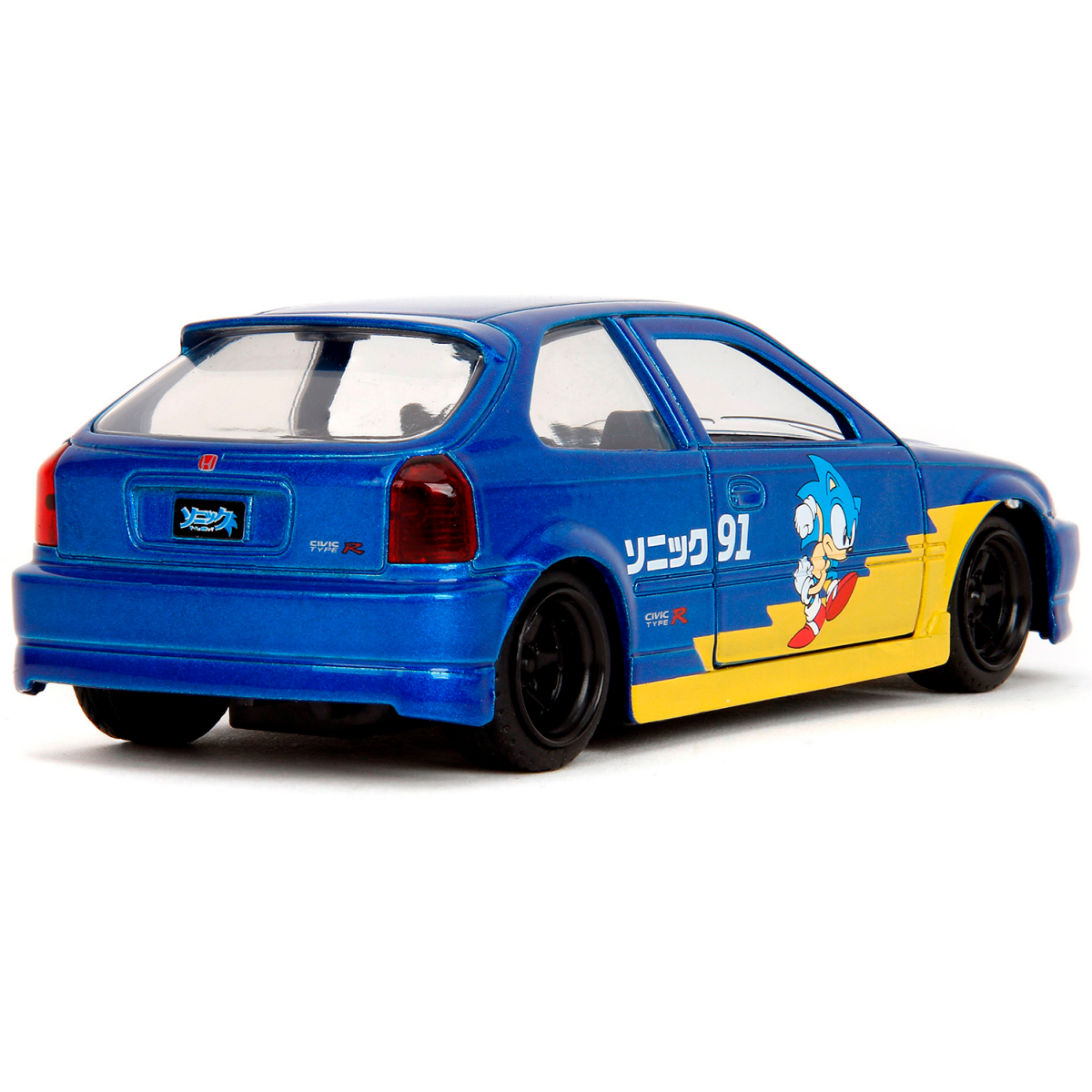 Коллекционная модель Jada Toys Hollywood Rides 1:32 Sonic the Hedgehog 1997 Honda Civic Type-R - 354B2 - фото 2