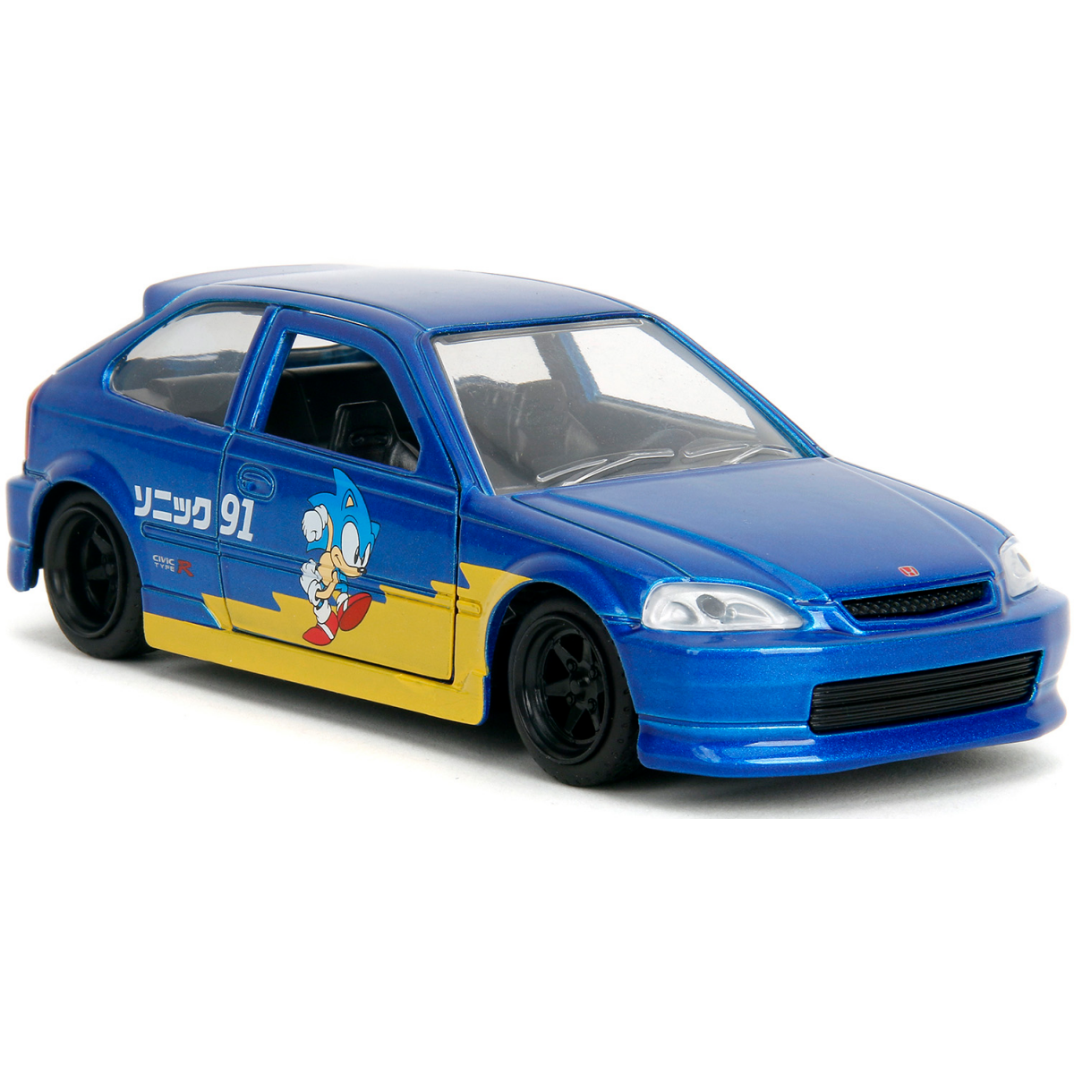 Коллекционная модель Jada Toys Hollywood Rides 1:32 Sonic the Hedgehog 1997 Honda Civic Type-R - 354B2 - фото 3