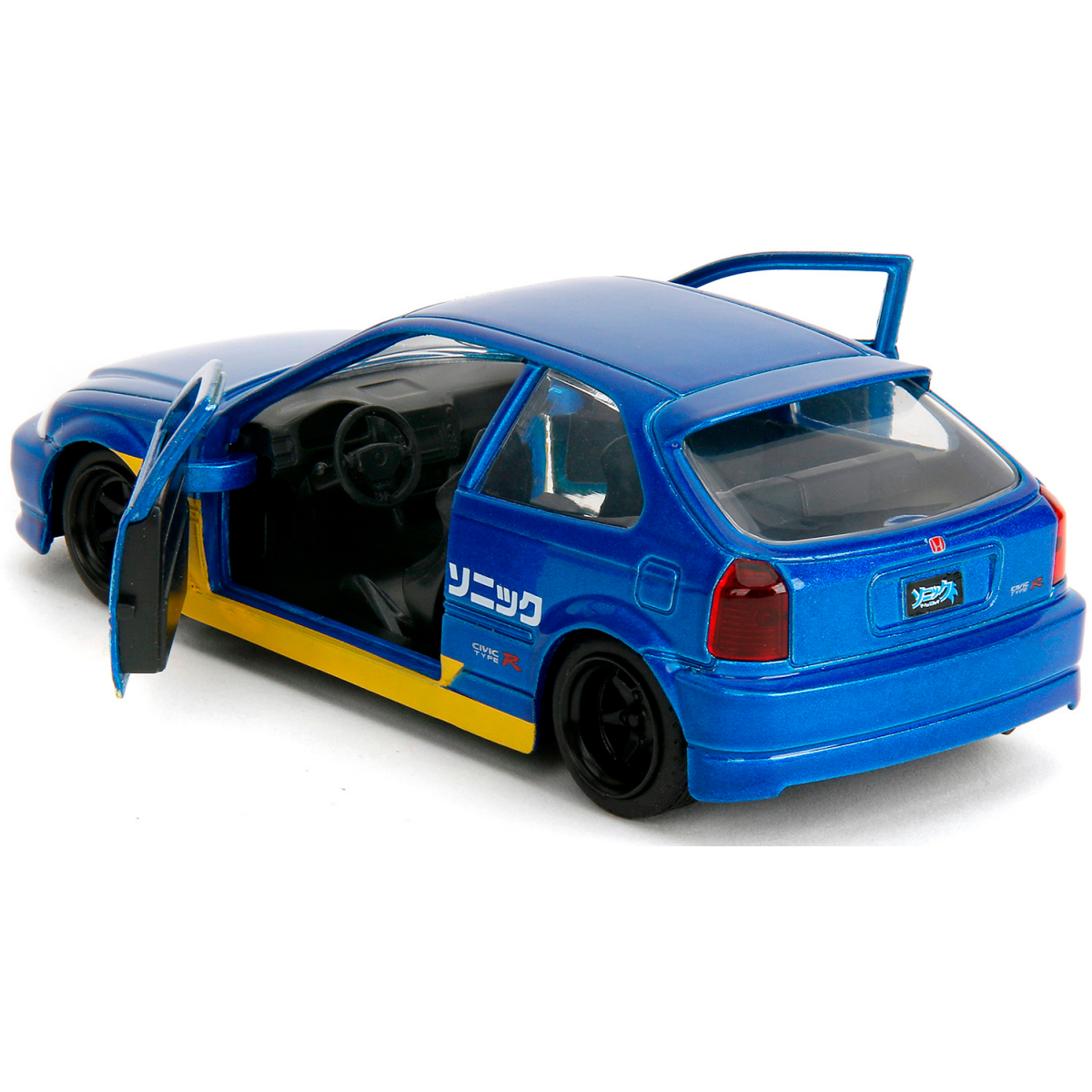 Коллекционная модель Jada Toys Hollywood Rides 1:32 Sonic the Hedgehog 1997 Honda Civic Type-R - 354B2 - фото 5