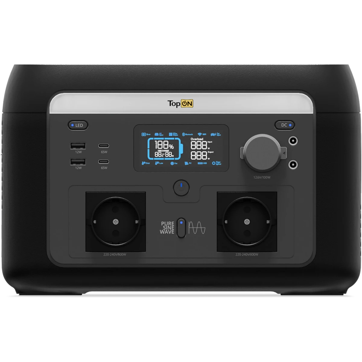 Портативная зарядная станция TopON TOP-H600 - фото 2
