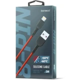 Кабель USB - Lightning, 1м, BoraSCO 38520 Red