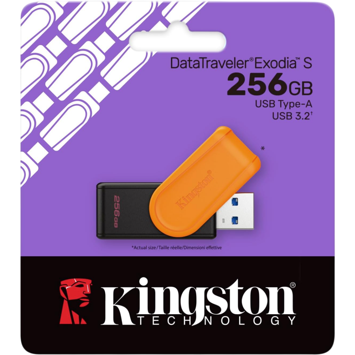 USB Flash накопитель 256Gb Kingston DataTraveler Exodia S Black/Orange (DTXS/256GB) - фото 3