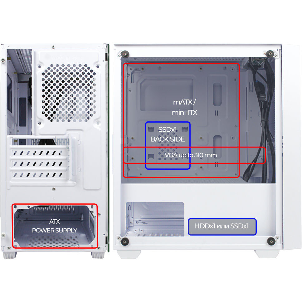 Корпус Ginzzu CL520 White - фото 9