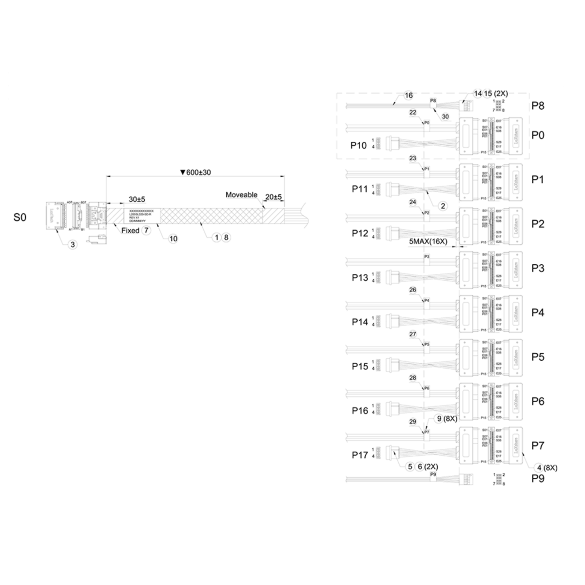 Кабель Luxshare L285SL029-SD-R - фото 2