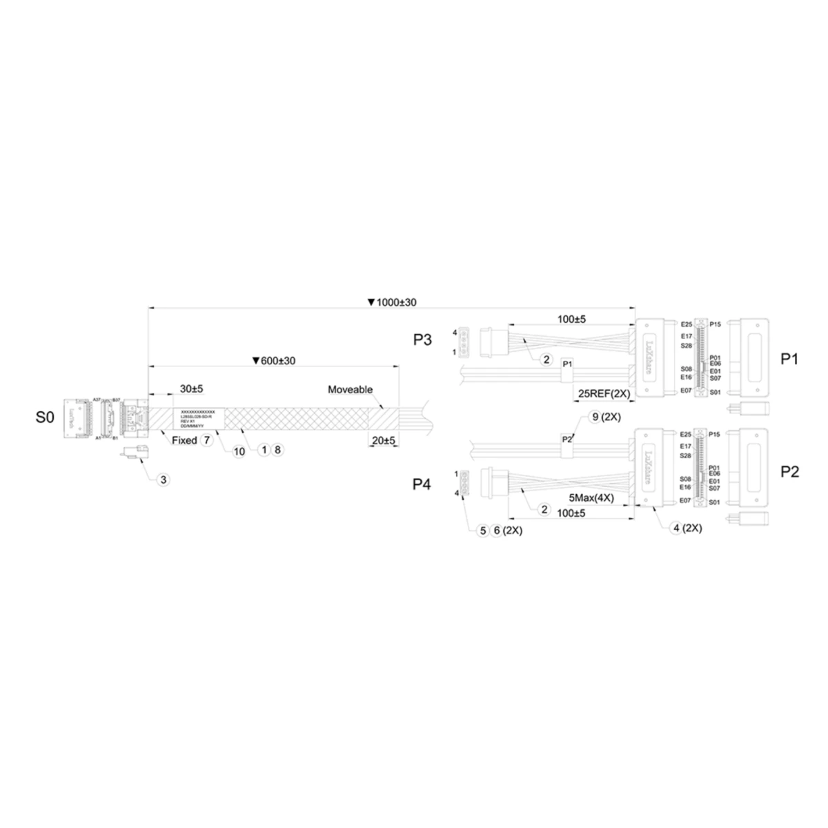 Кабель Luxshare L285SL028-SD-R - фото 2
