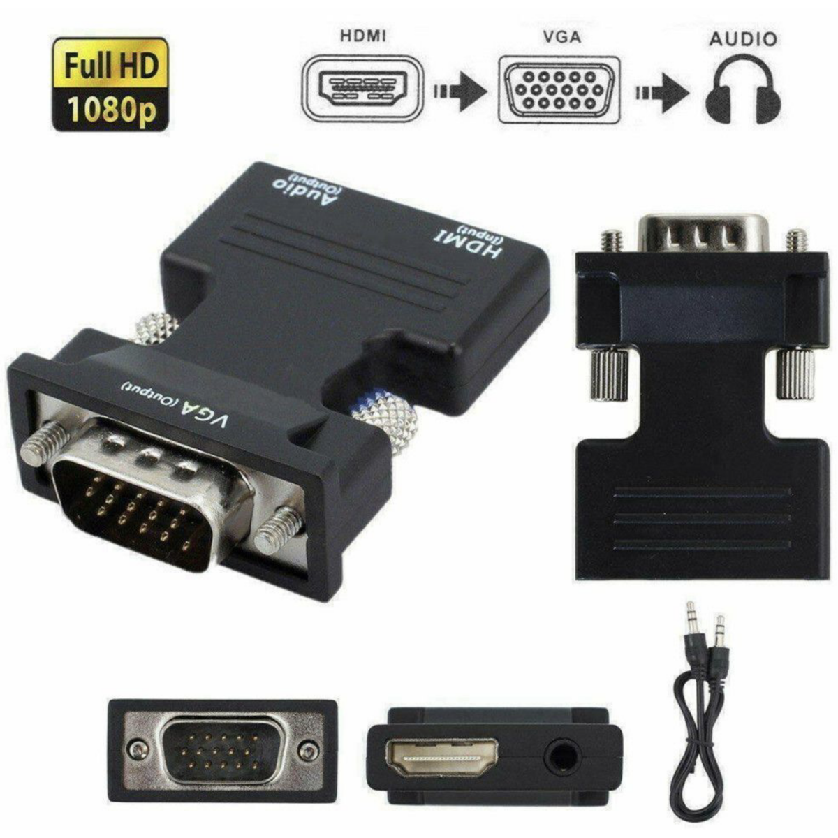 Переходник HDMI (F) - VGA (M), Orient C105 - фото 3