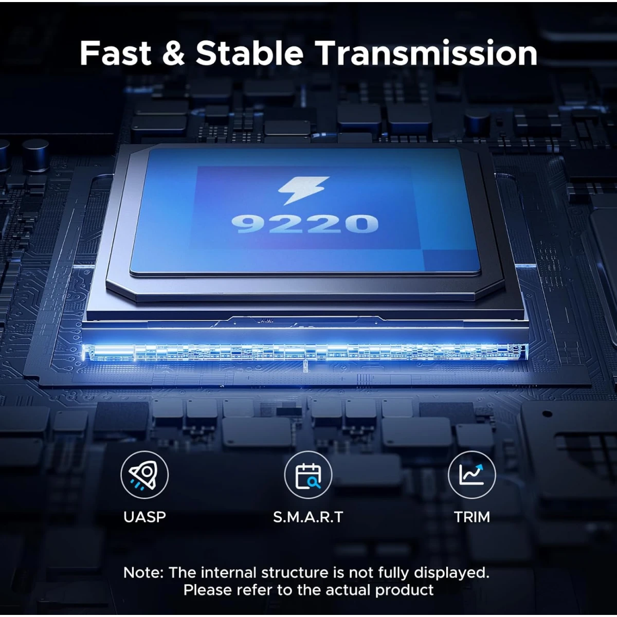 Внешний корпус для SSD M.2 UGREEN NVMe/SATA SSD Enclosure 20Gbps Space Gray (CM767) - 55150 - фото 5