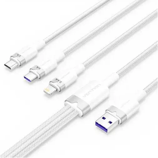Кабель USB - microUSB/USB Type-C/Lightning, 1.5м, Vention CTRWG
