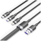 Кабель USB - microUSB/USB Type-C/Lightning, 1.5м, Vention CTRBG