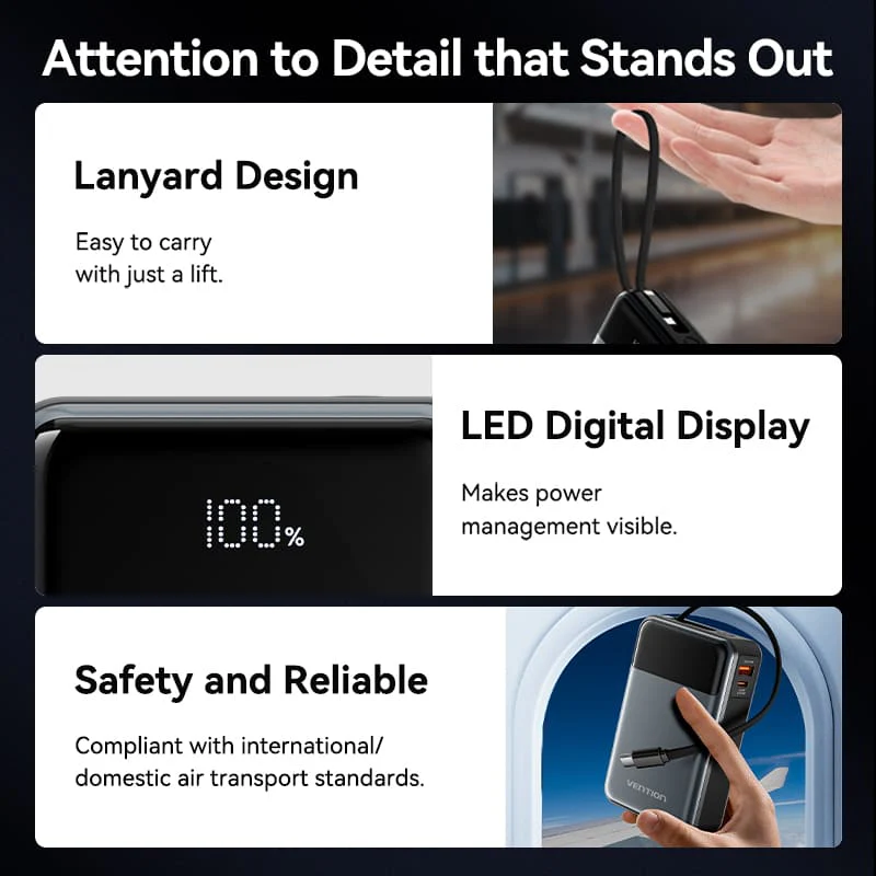 Внешний аккумулятор Vention FHYB0 - фото 11