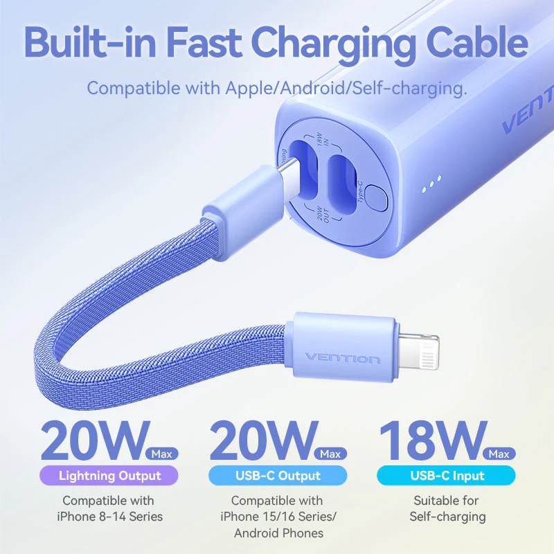 Внешний аккумулятор Vention FHWM0 - фото 5