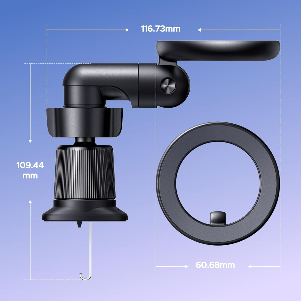 Автомобильный держатель UGREEN LP923 Space Grey - 65185 - фото 8