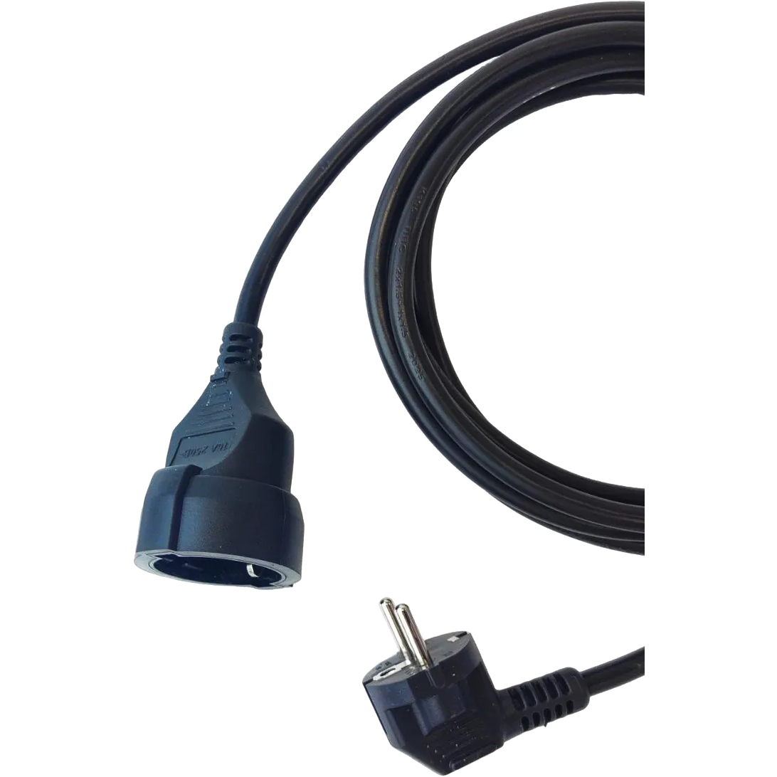 Кабель питания Schuko - Schuko, 5м, Filum FL-PEC-CEE7/7-CEE7/3-С1-5.0-BK