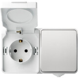 Розетка с выключателем SmartBuy SBE-04g-16-SWS